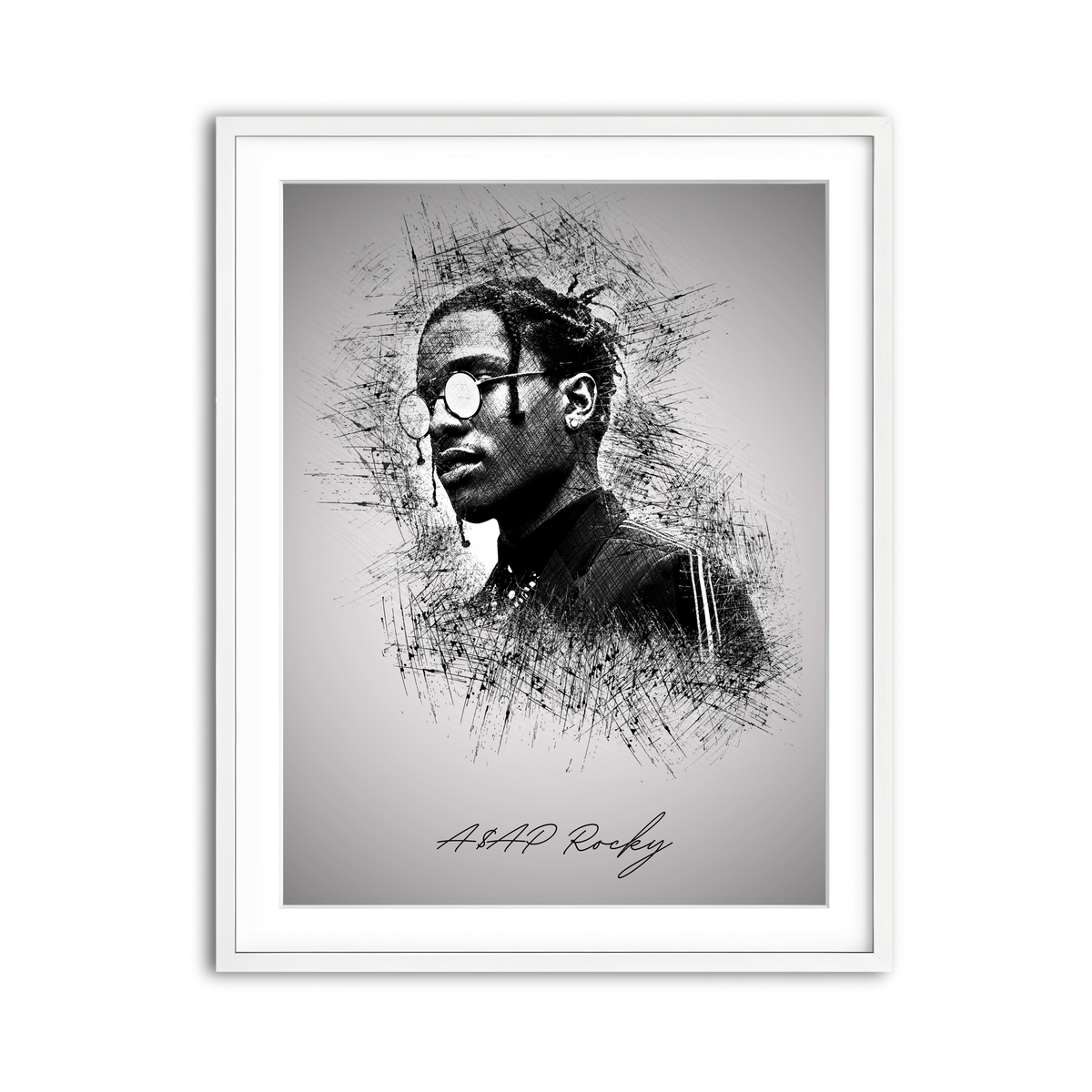 Framed Print 3x4 White