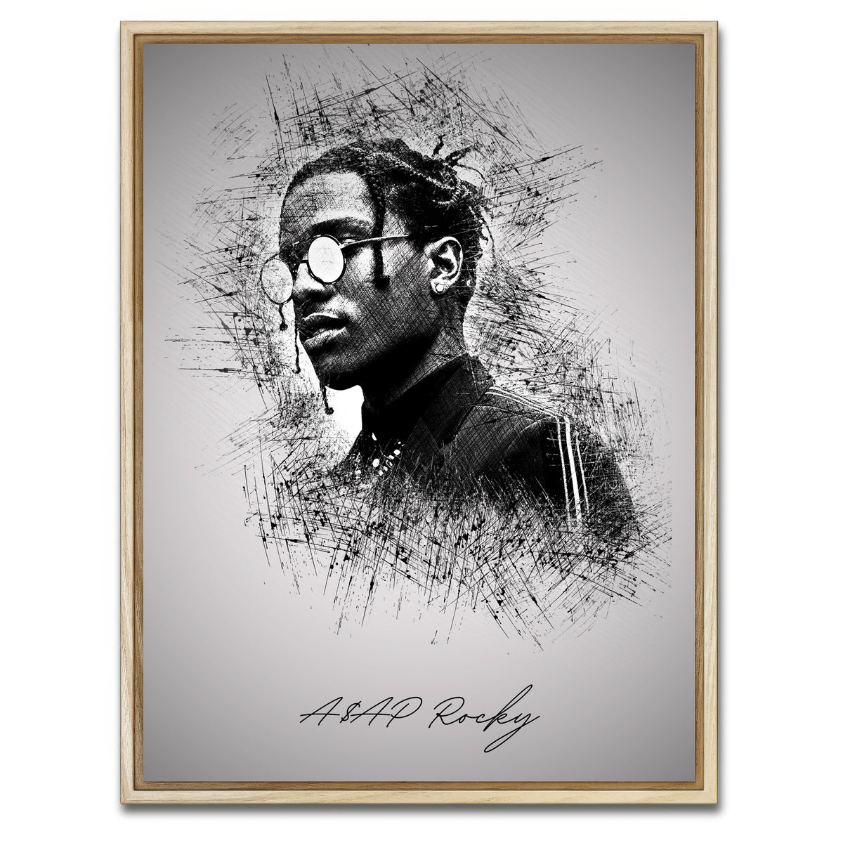 AUTO-MOCKUP WHITE | Asap Rocky Shades | 1 Piece | Natural Framed Canvas | group=3x4