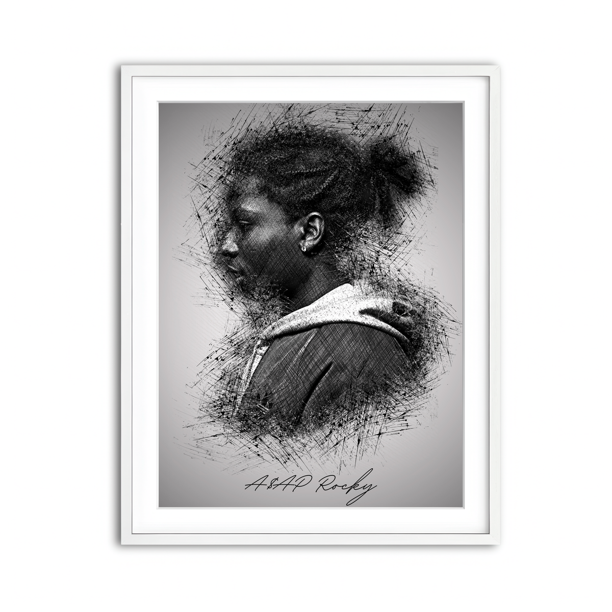 Framed Print 3x4 White