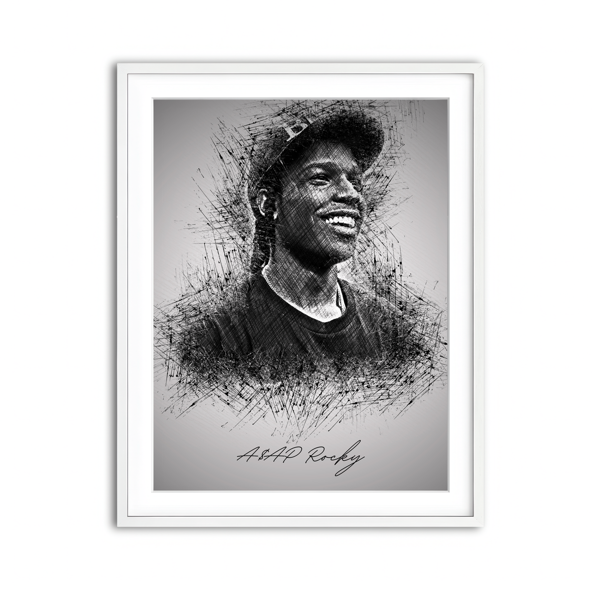 Framed Print 3x4 White