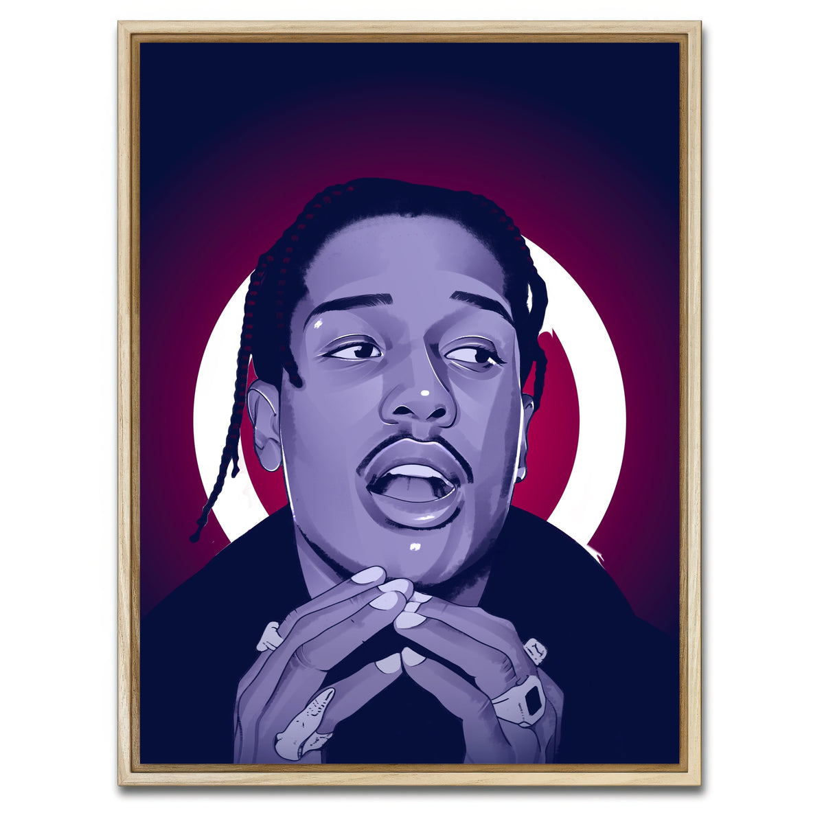 AUTO-MOCKUP WHITE | Asap Rocky | 1 Piece | Natural Framed Canvas | group=3x4