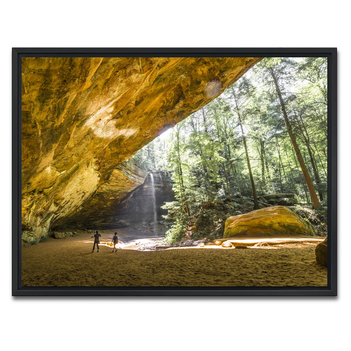 AUTO-MOCKUP WHITE | Ash Cave Hocking Hills | 1 Piece | Black Framed Canvas | group=4x3