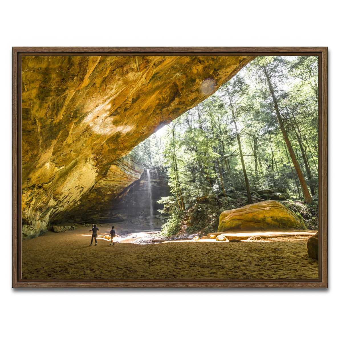 AUTO-MOCKUP WHITE | Ash Cave Hocking Hills | 1 Piece | Walnut Framed Canvas | group=4x3