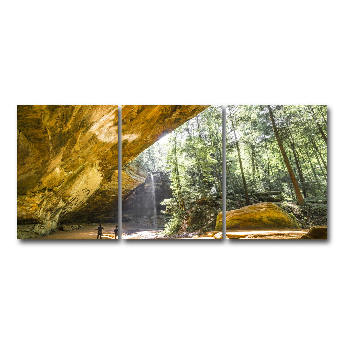 AUTO-MOCKUP WHITE | Ash Cave Hocking Hills | 3 Piece | Gallery Wrap Canvas | group=18x24