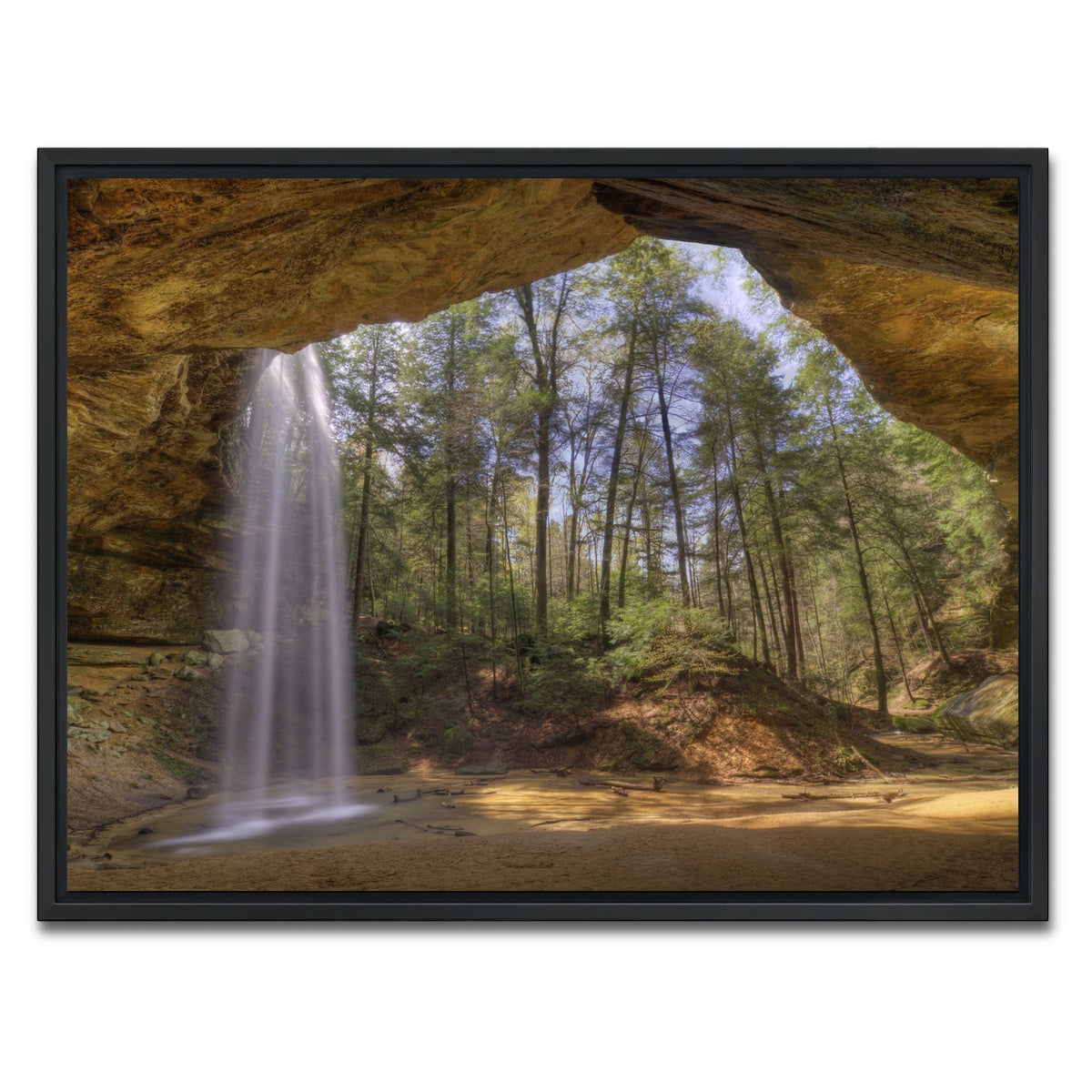 AUTO-MOCKUP WHITE | Ash Cave | 1 Piece | Black Framed Canvas | group=4x3
