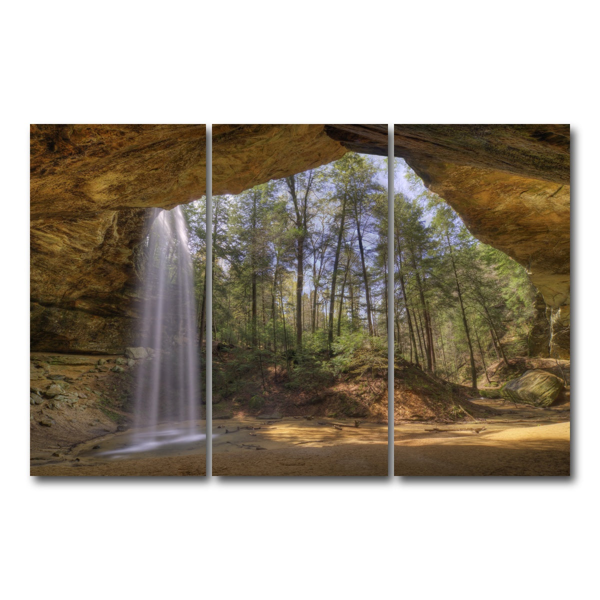 AUTO-MOCKUP WHITE | Ash Cave | 3 Piece | Gallery Wrap Canvas | group=12x24