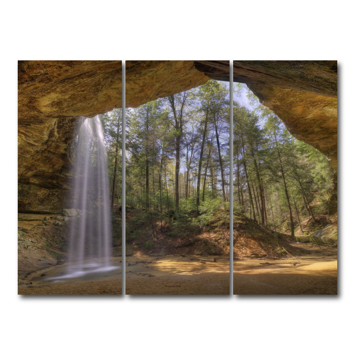 AUTO-MOCKUP WHITE | Ash Cave | 3 Piece | Gallery Wrap Canvas | group=8x18