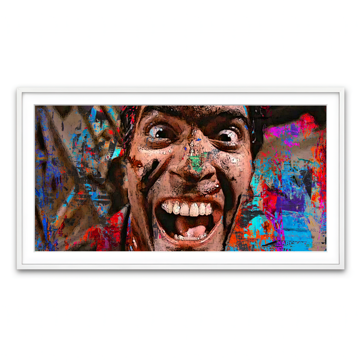 Framed Print 2x1 White