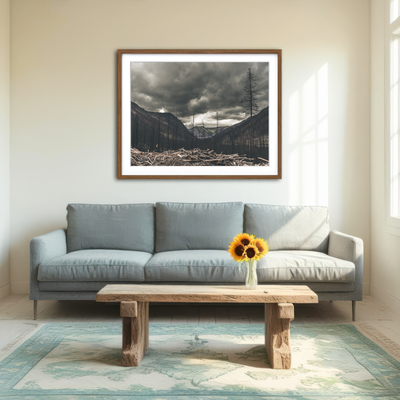 AUTO-MOCKUP ROOM | Ash and Clouds Wall Art