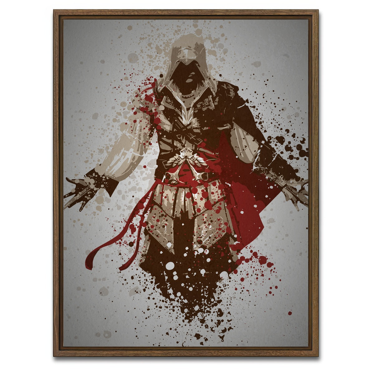 AUTO-MOCKUP WHITE | Assassin | 1 Piece | Walnut Framed Canvas | group=3x4