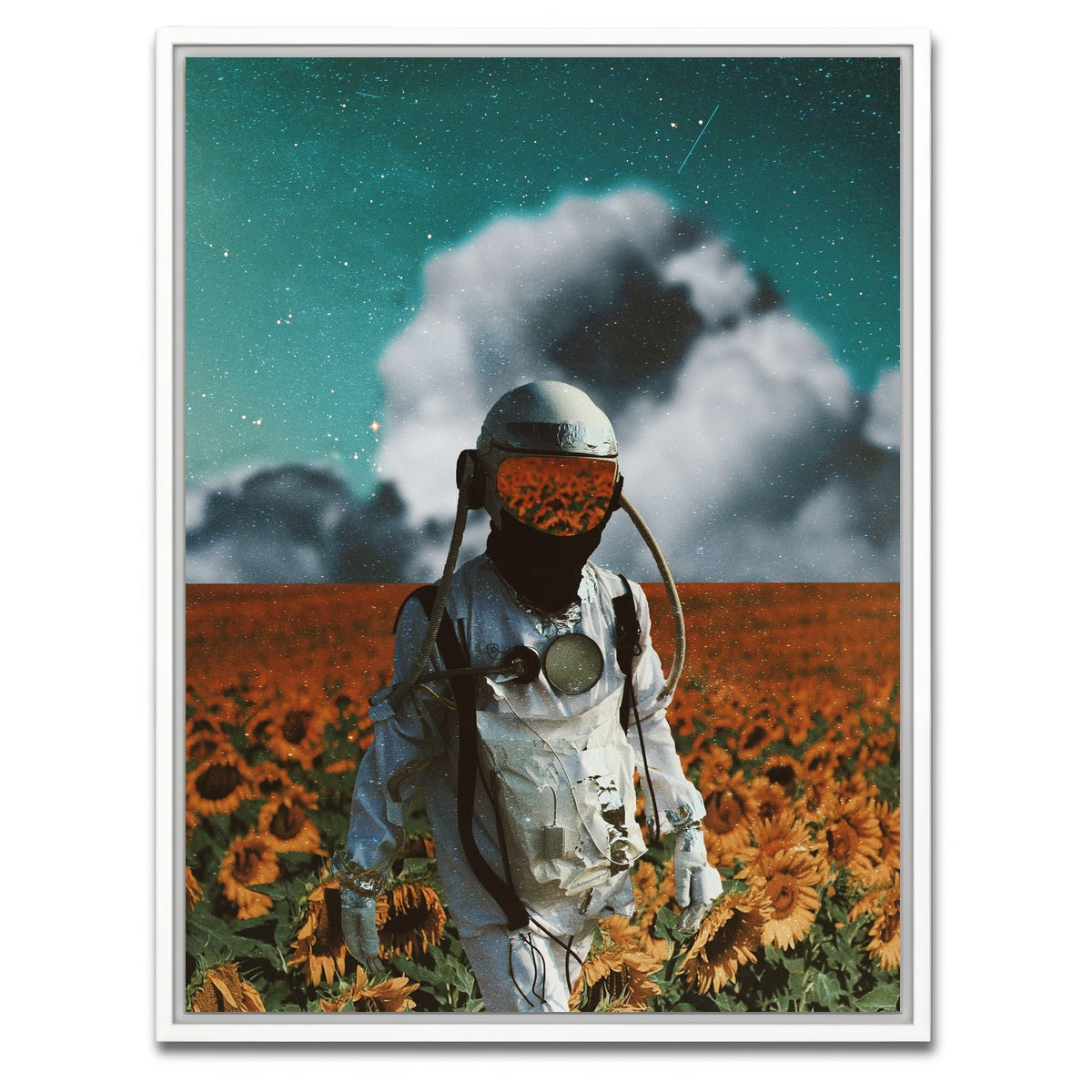 AUTO-MOCKUP WHITE | Astro Sun Flower | 1 Piece | White Framed Canvas | group=3x4