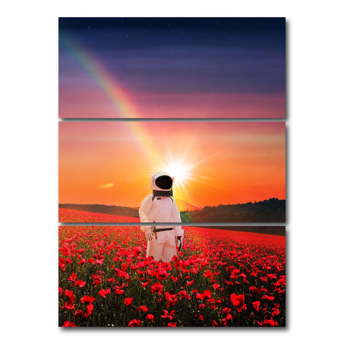AUTO-MOCKUP WHITE | Astro Sunset | 3 Piece | Gallery Wrap Canvas | group=8x18_stacked