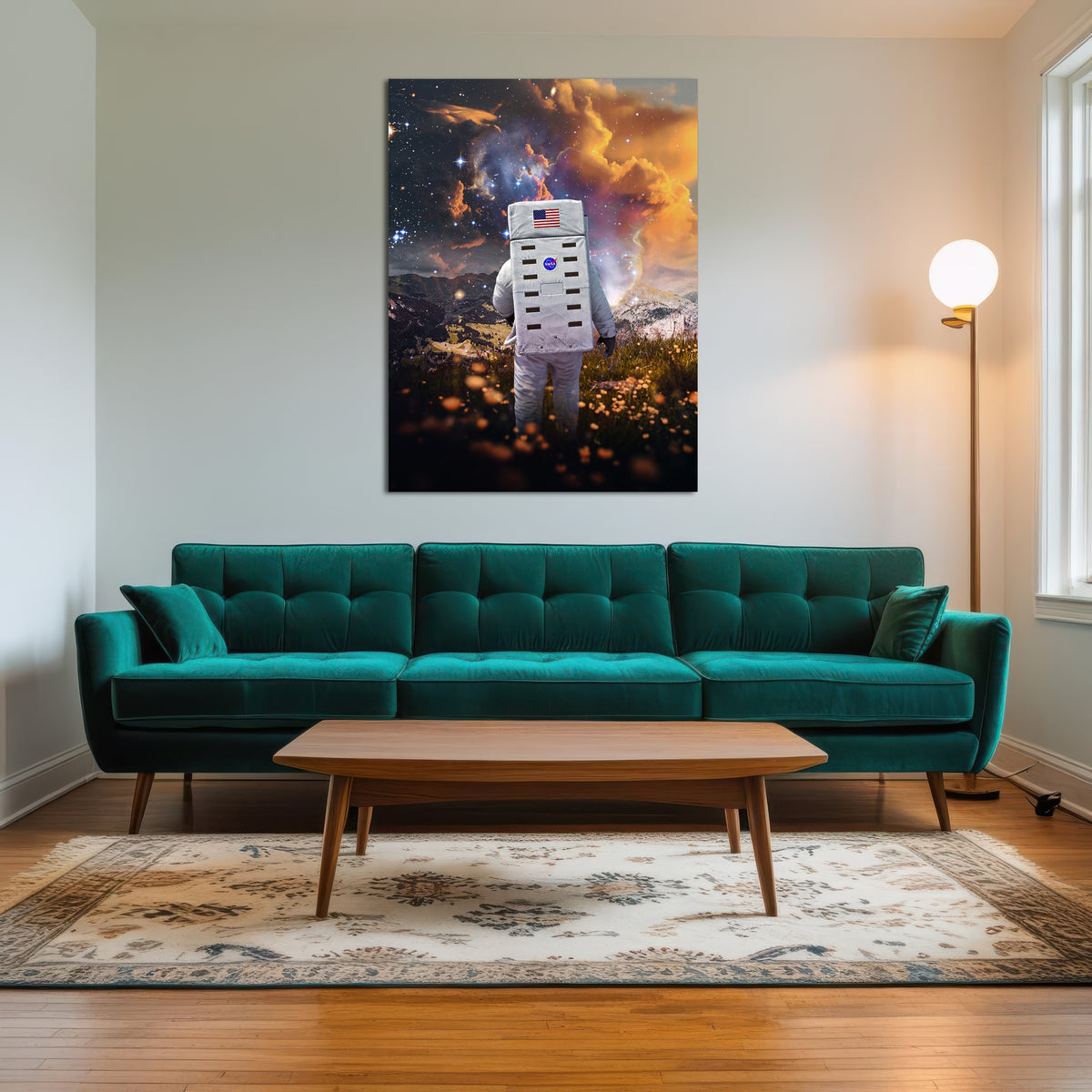 AUTO-MOCKUP ROOM | Astro flower canvas art