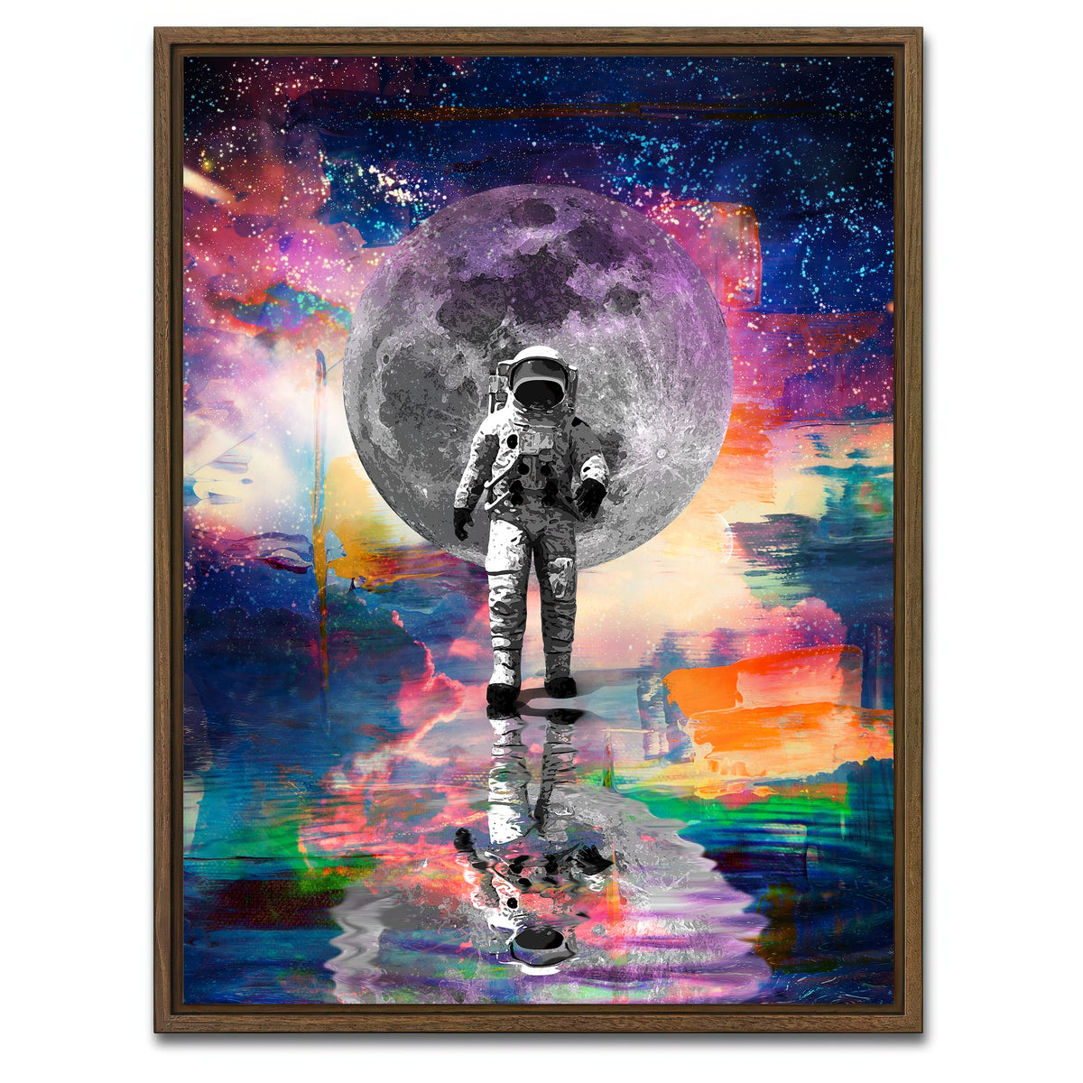 AUTO-MOCKUP WHITE | Astro sky canvas art | 1 Piece | Walnut Framed Canvas | group=3x4