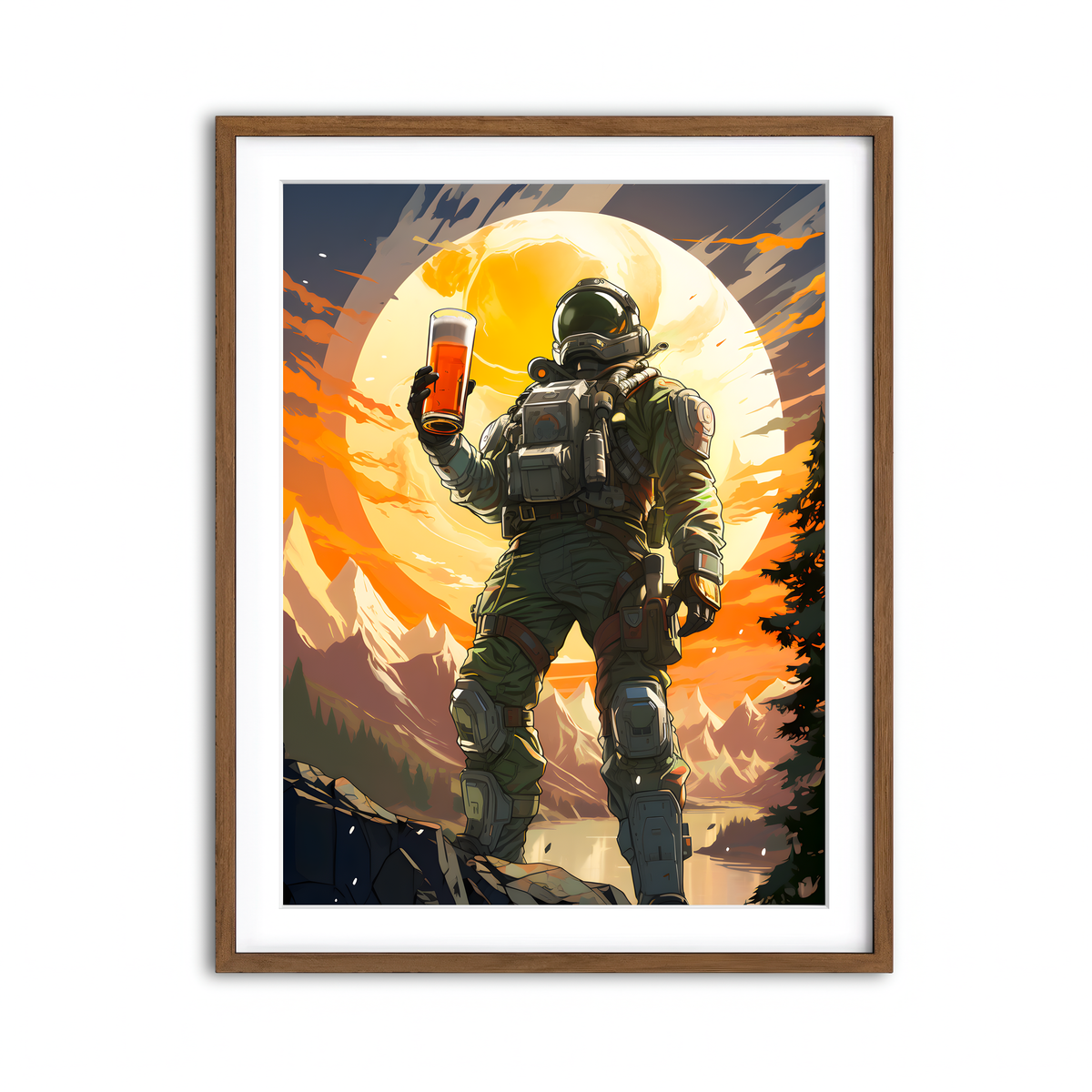 Framed Print 3x4 Walnut