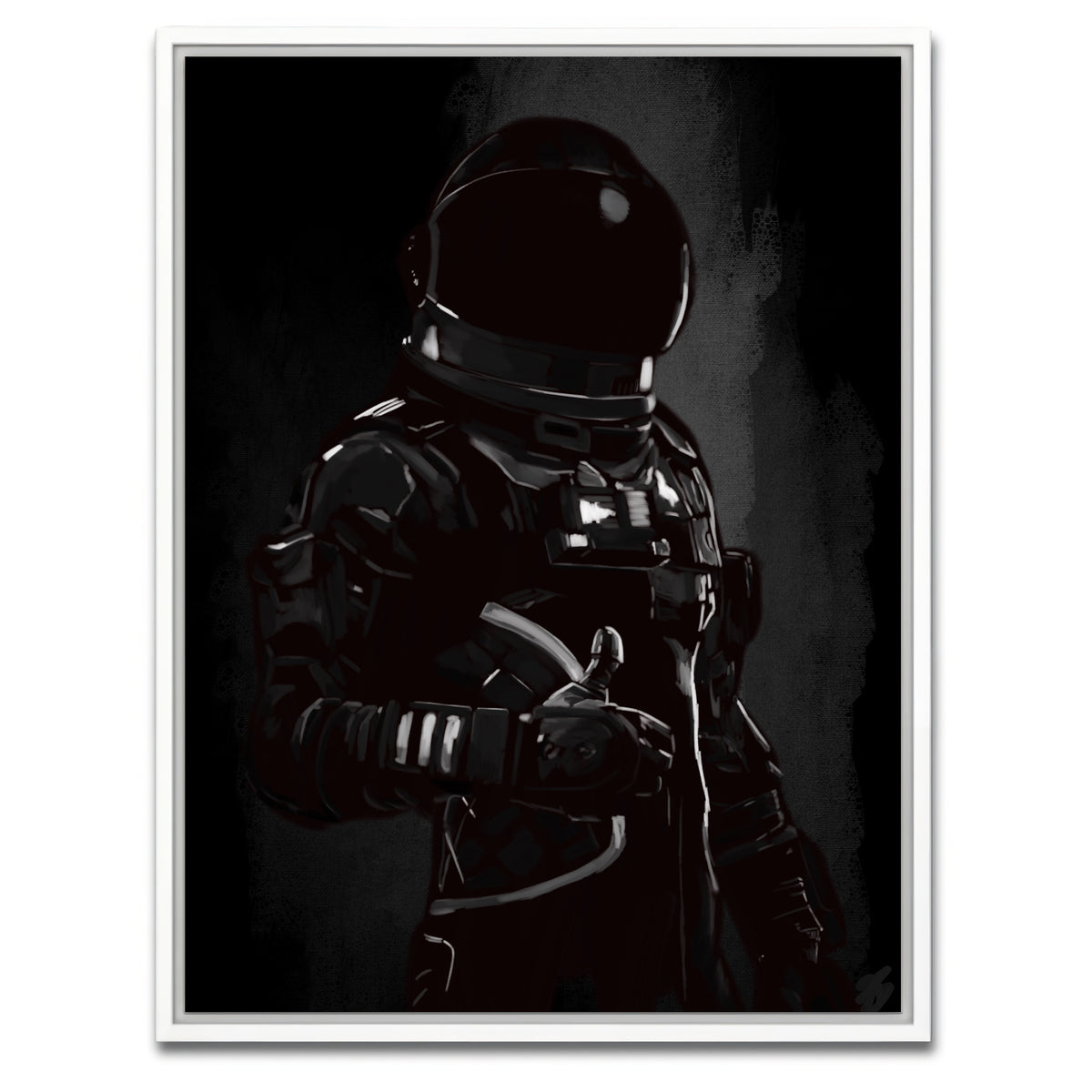 AUTO-MOCKUP WHITE | Astronaut Character | 1 Piece | White Framed Canvas | group=3x4