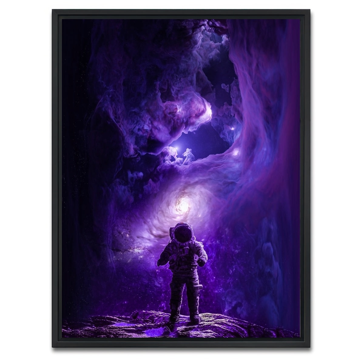AUTO-MOCKUP WHITE | Astronaut Lost in Space | 1 Piece | Black Framed Canvas | group=3x4