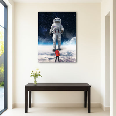 AUTO-MOCKUP ROOM | Astronaut feet canvas art