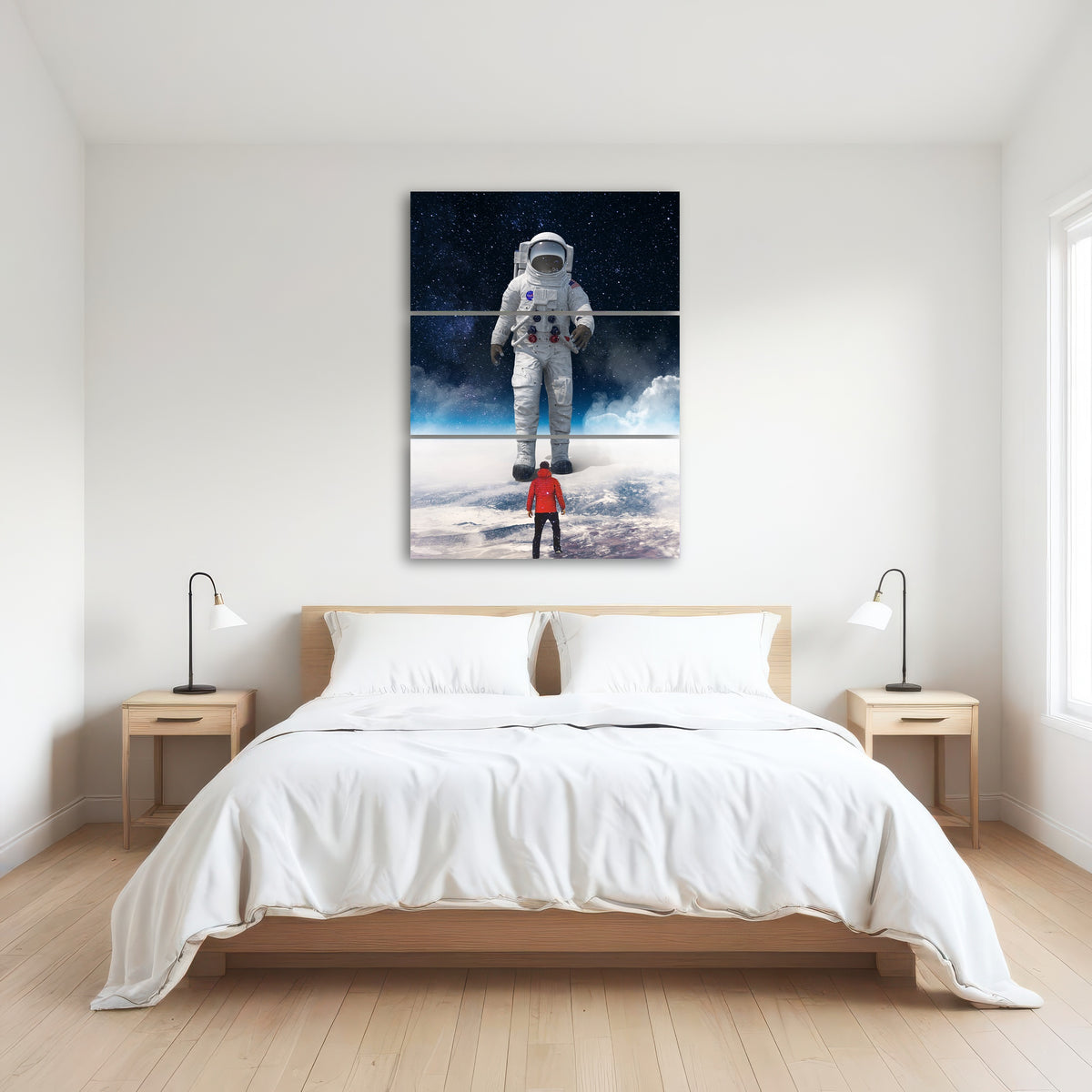 AUTO-MOCKUP ROOM | Astronaut feet canvas art