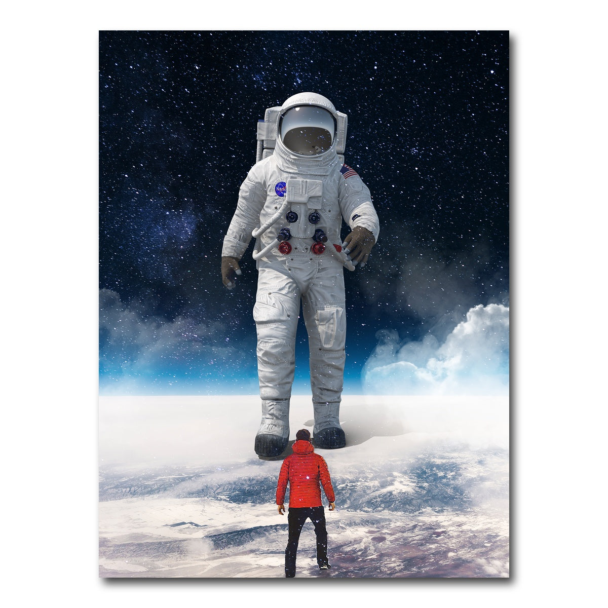 AUTO-MOCKUP WHITE | Astronaut feet canvas art | 1 Piece | Gallery Wrap Canvas | group=3x4