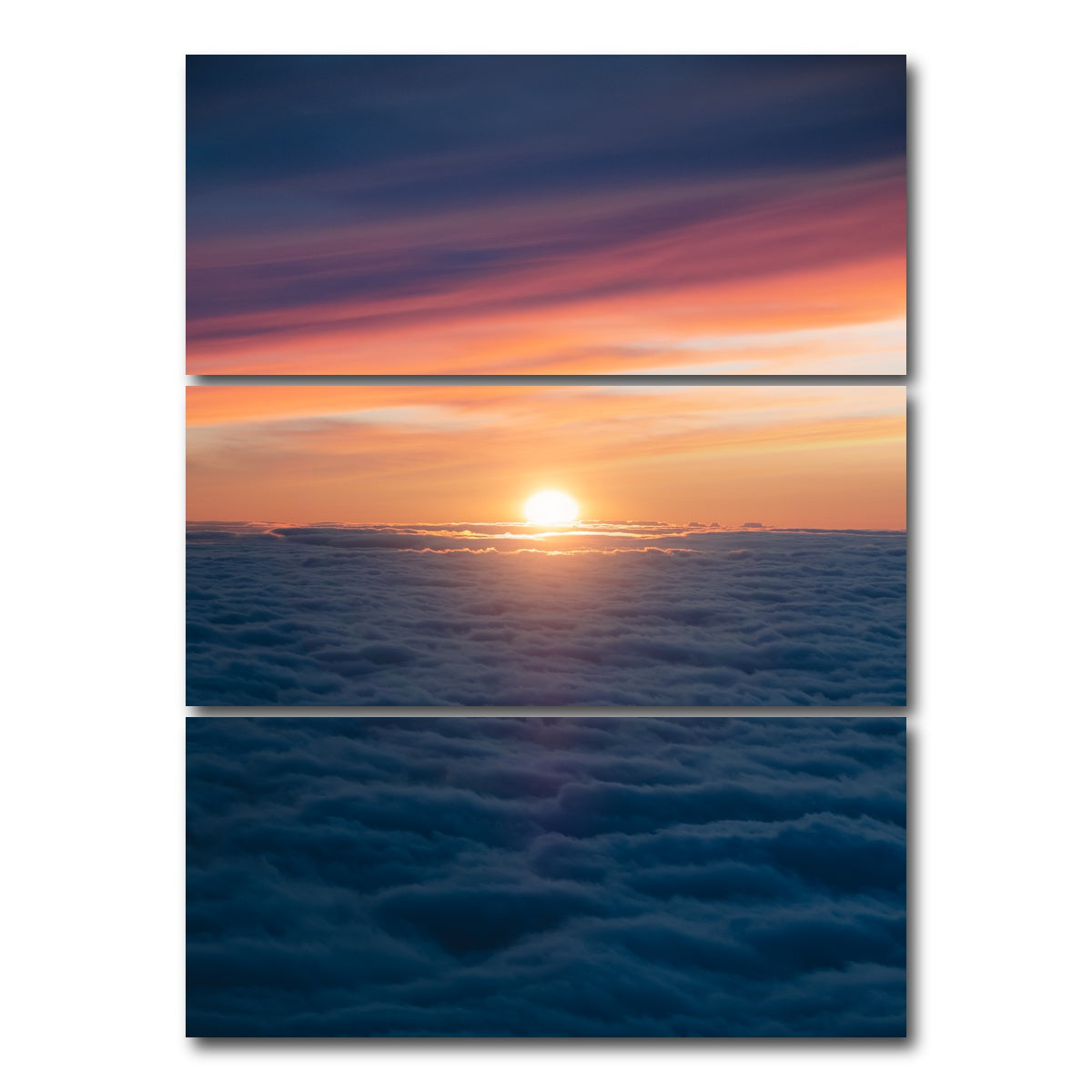 AUTO-MOCKUP WHITE | At the Horizon | 3 Piece | Gallery Wrap Canvas | group=8x18_stacked