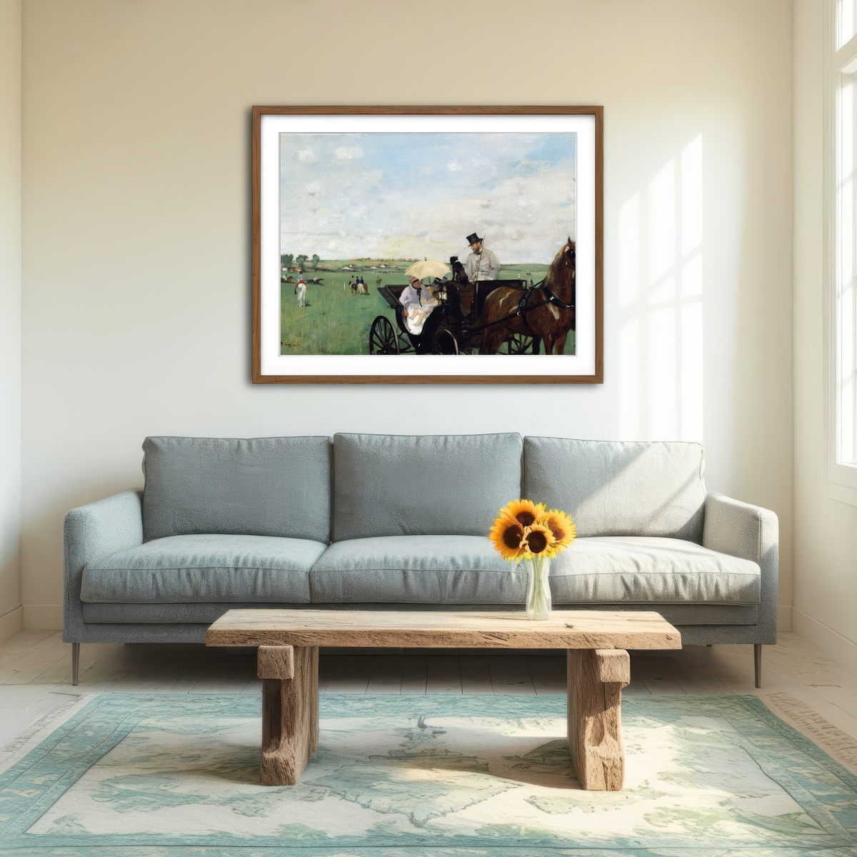 AUTO-MOCKUP ROOM | At the Races in the Countryside Wall Art