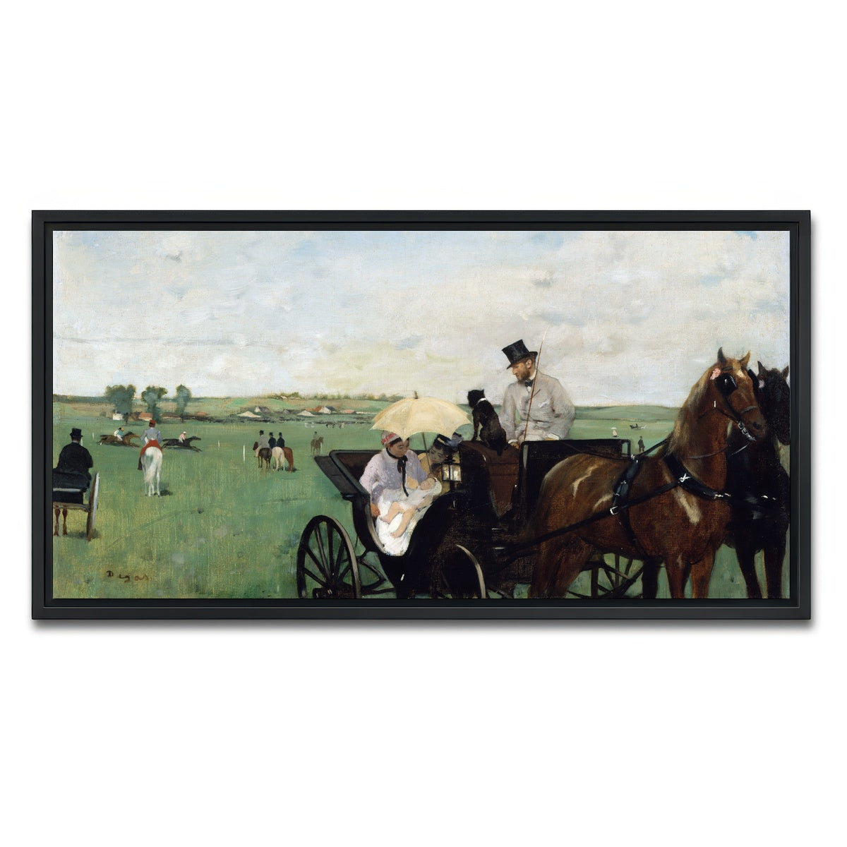 AUTO-MOCKUP WHITE | At the Races in the Countryside | 1 Piece | Black Framed Canvas | group=2x1