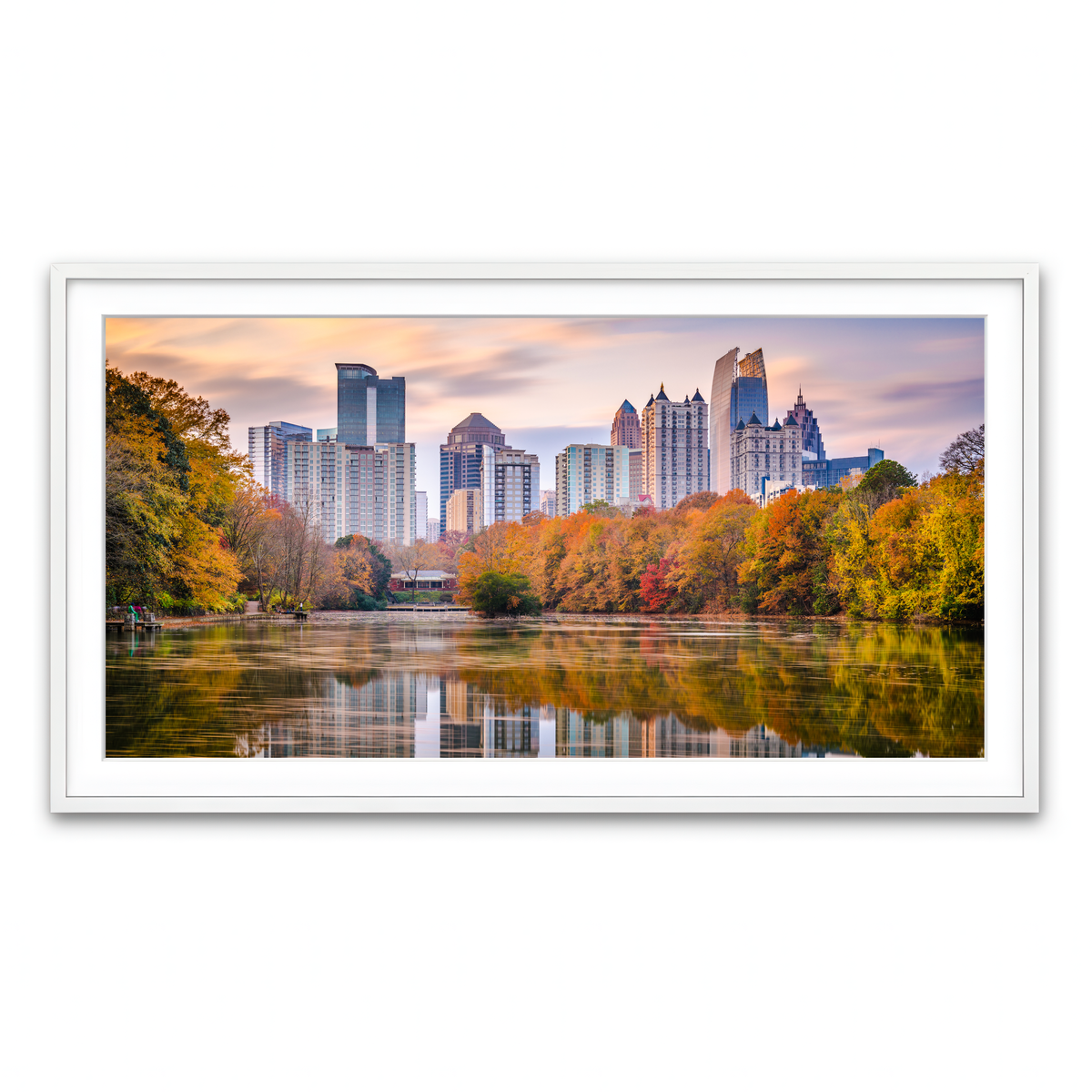 Framed Print 2x1 White