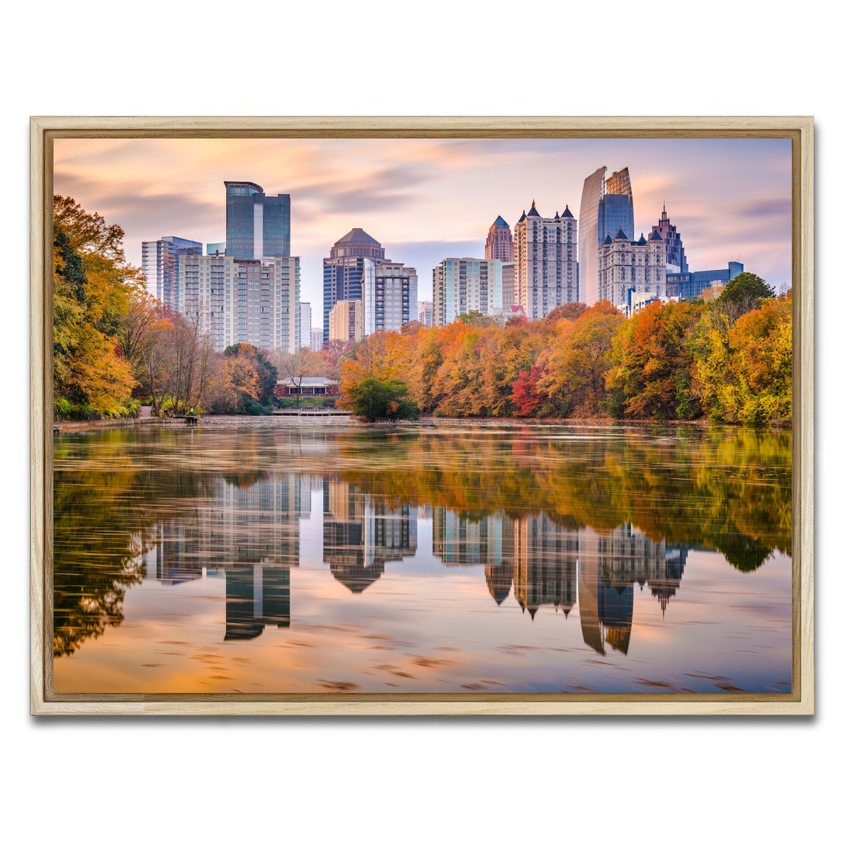 AUTO-MOCKUP WHITE | Atlanta From The Park | 1 Piece | Natural Framed Canvas | group=4x3
