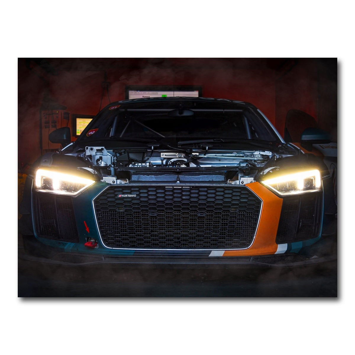 AUTO-MOCKUP WHITE | Audi R8 Racing | 1 Piece | Gallery Wrap Canvas | group=4x3