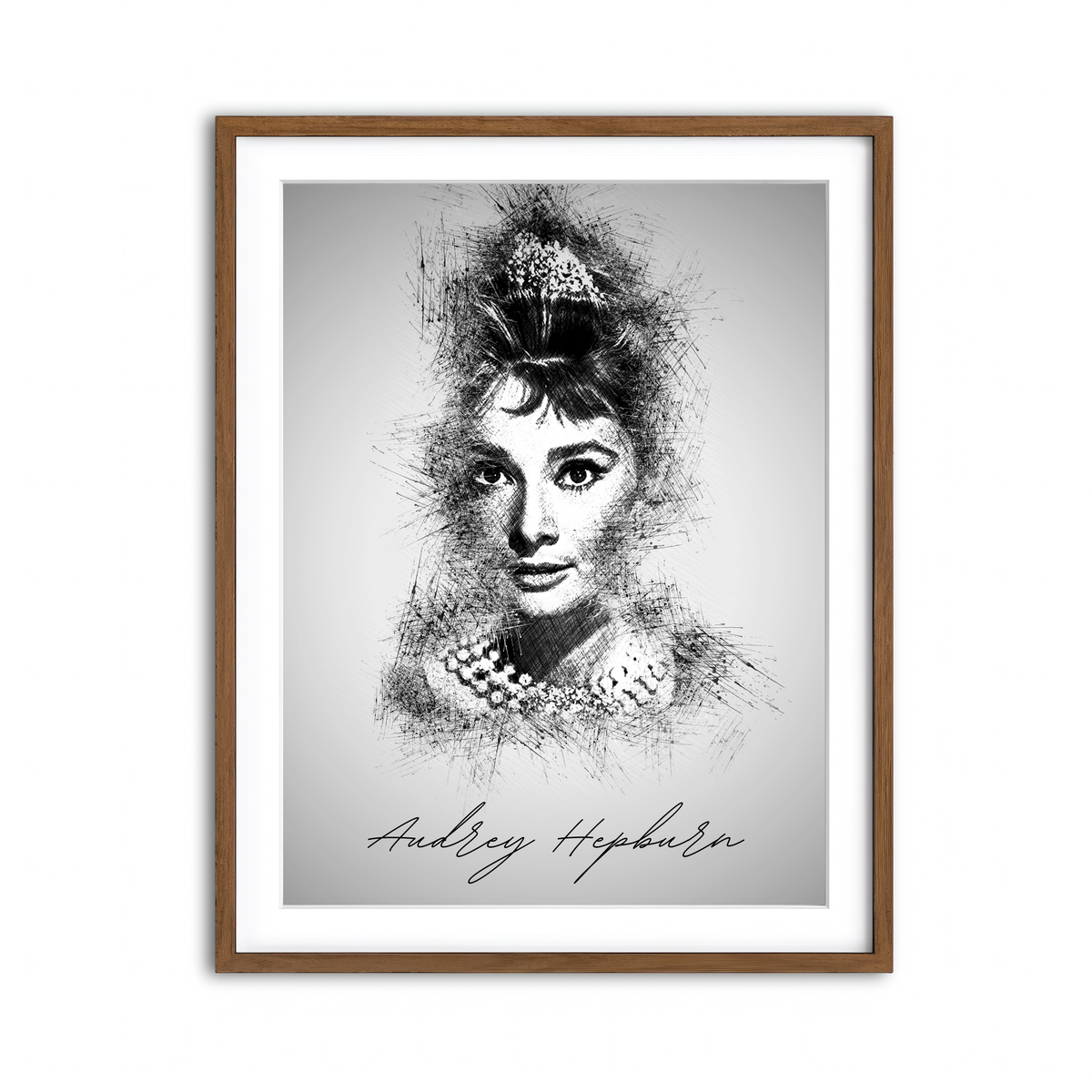 Framed Print 3x4 Walnut