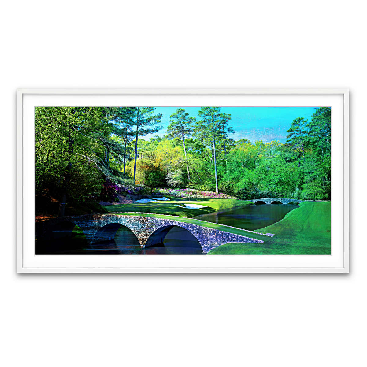 Framed Print 2x1 White