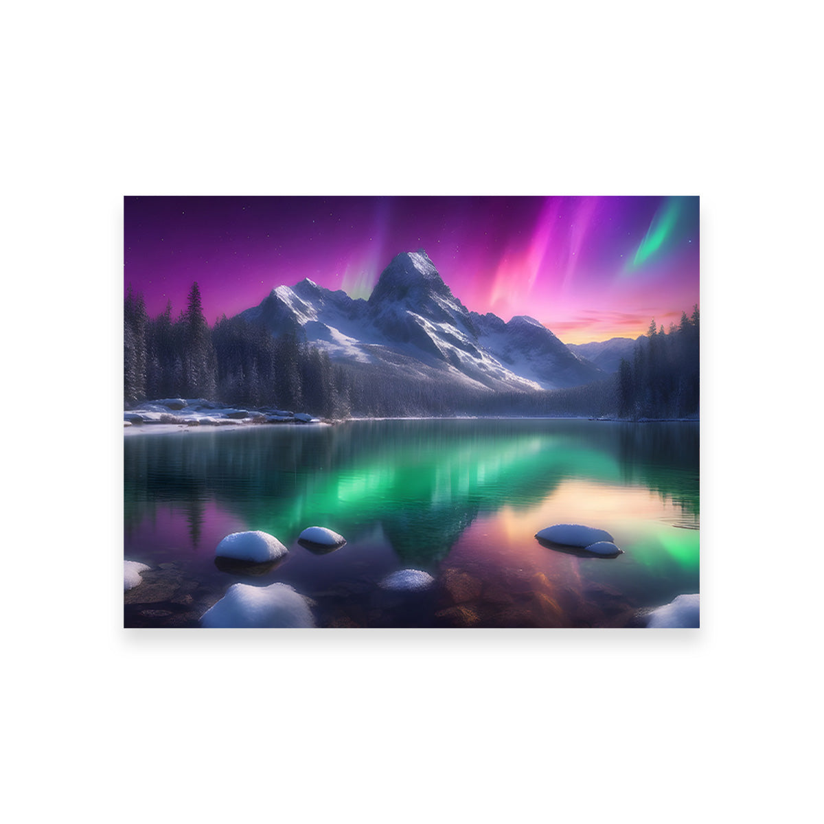 Aurora Mountain Wall Art
