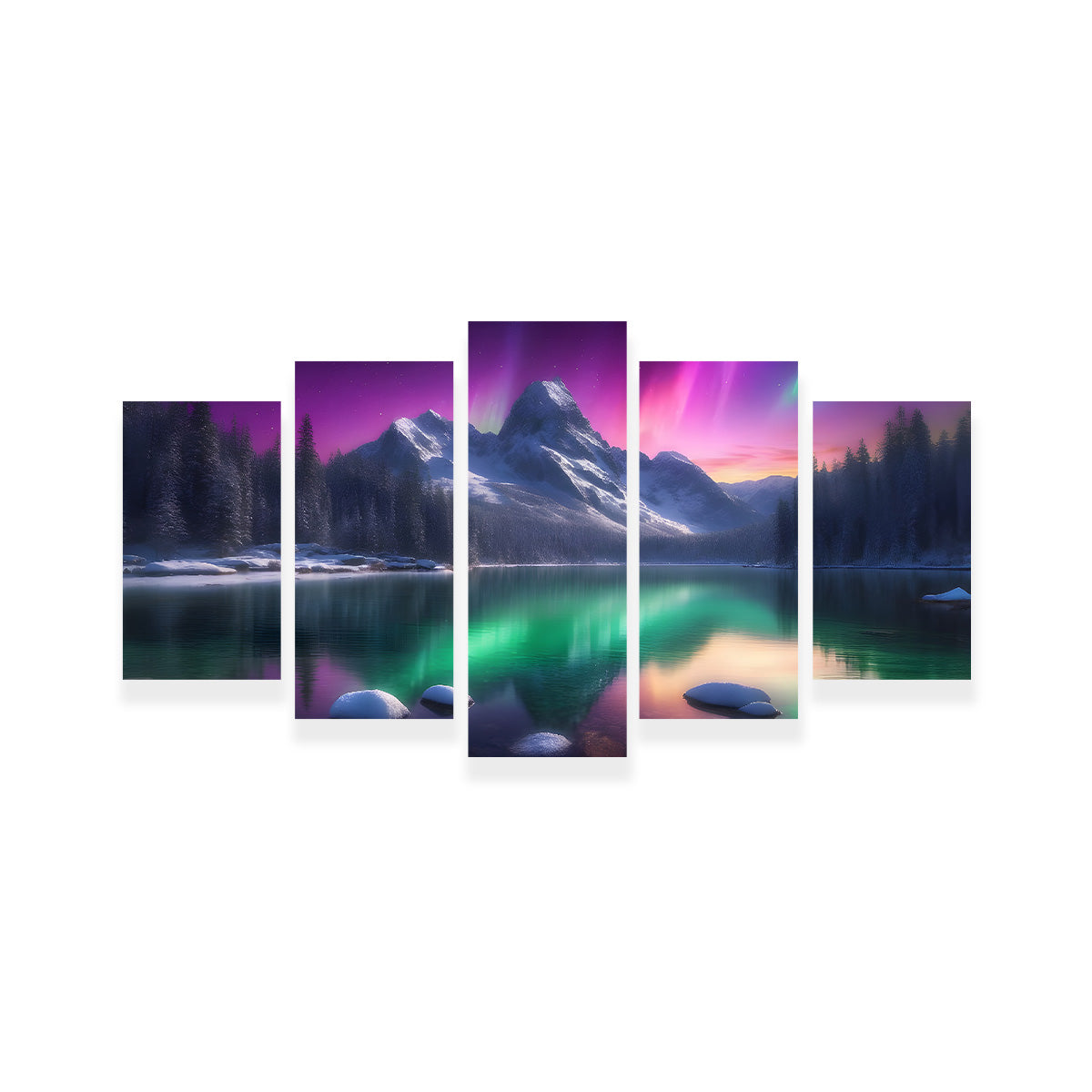 Aurora Mountain Wall Art