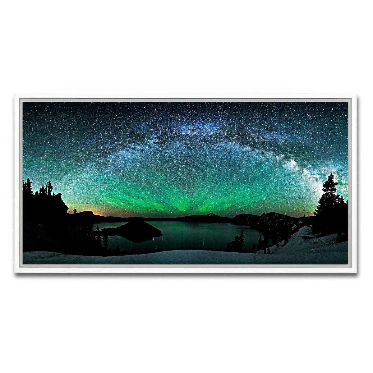 AUTO-MOCKUP WHITE | Aurora Borealis | 1 Piece | White Framed Canvas | group=2x1