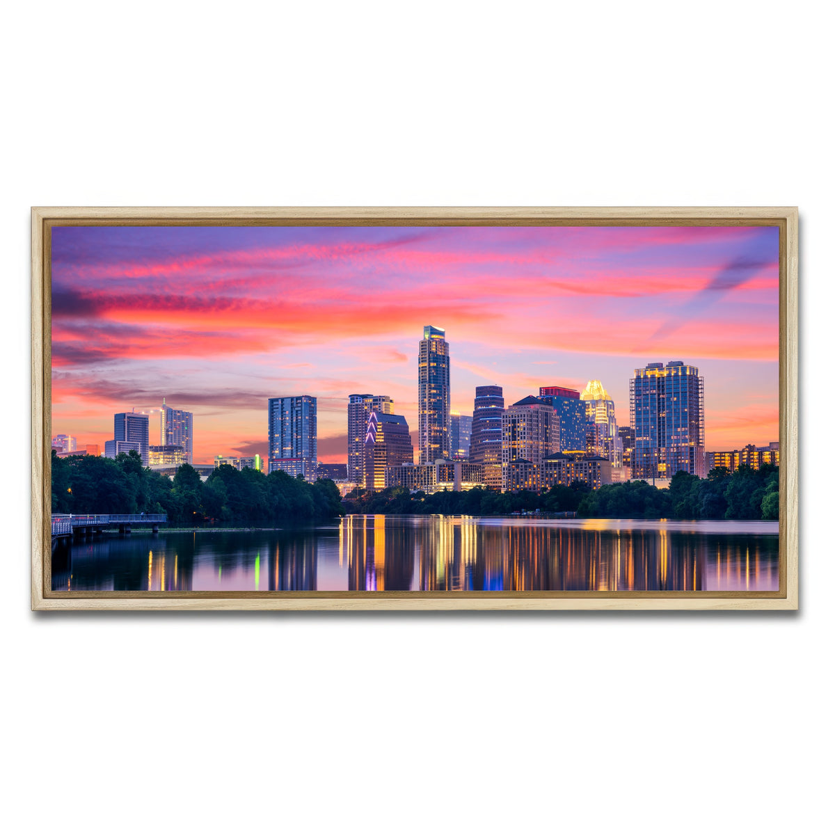 AUTO-MOCKUP WHITE | Austin At Night | 1 Piece | Natural Framed Canvas | group=2x1