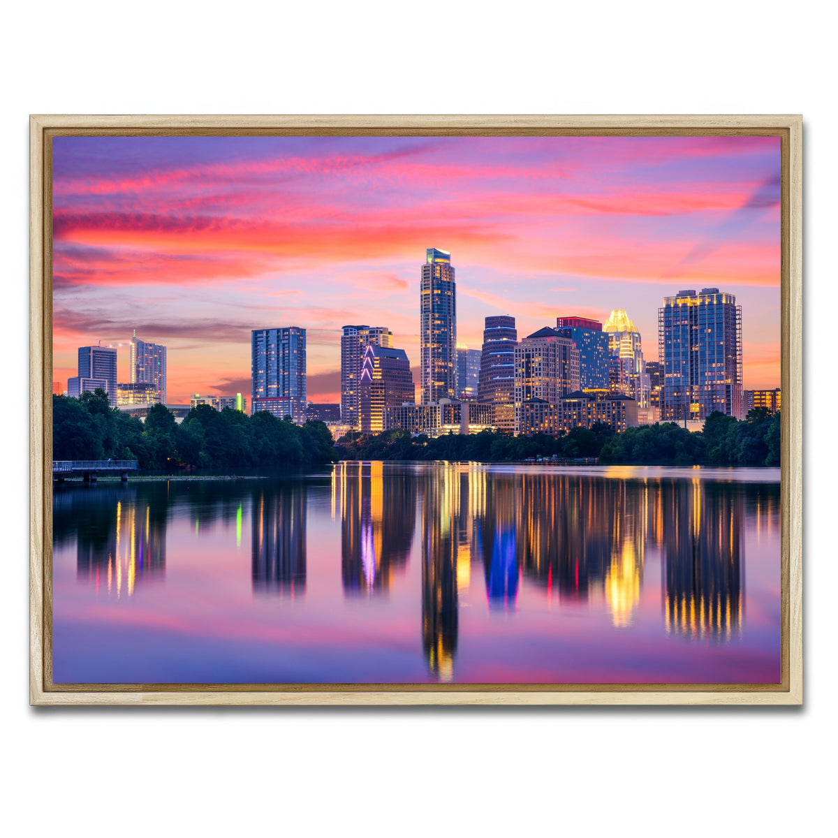AUTO-MOCKUP WHITE | Austin At Night | 1 Piece | Natural Framed Canvas | group=4x3