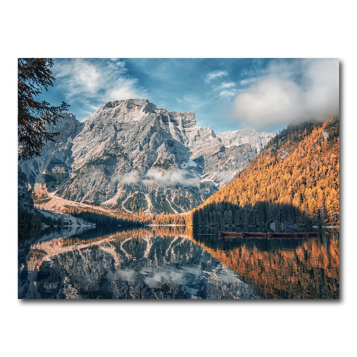 AUTO-MOCKUP WHITE | Autumn In Braies | 1 Piece | Gallery Wrap Canvas | group=4x3