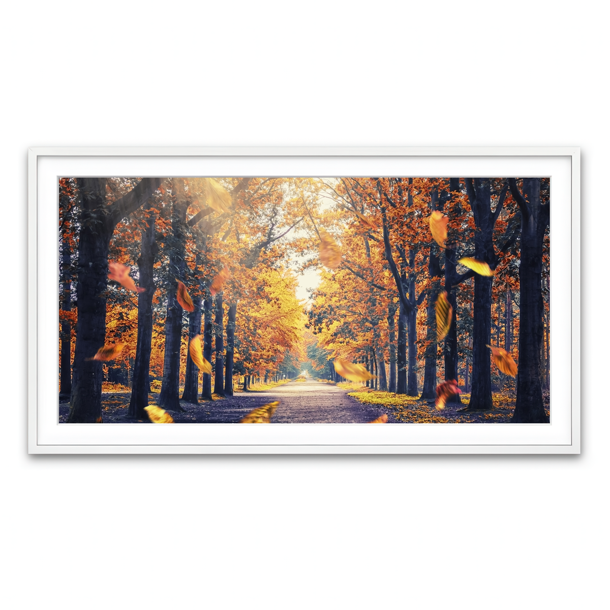 Framed Print 2x1 White