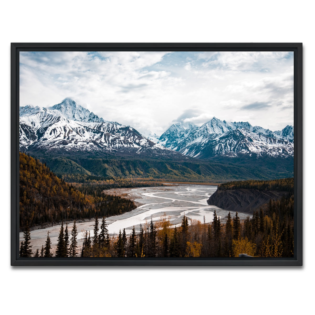AUTO-MOCKUP WHITE | Autumn Landscape - Alaska | 1 Piece | Black Framed Canvas | group=4x3