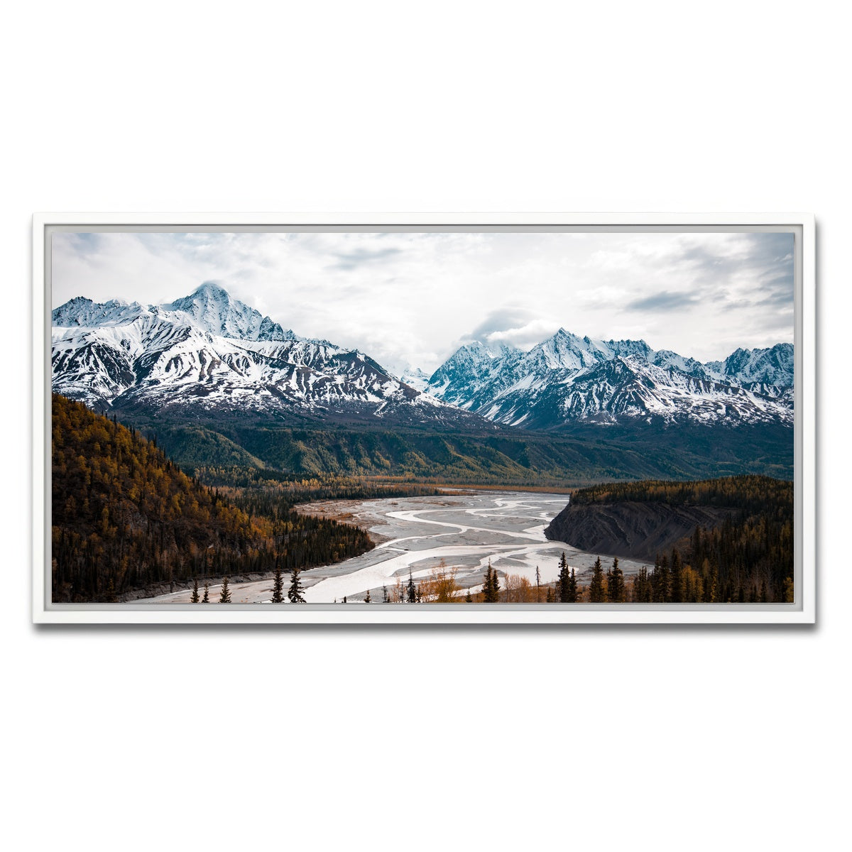 AUTO-MOCKUP WHITE | Autumn Landscape - Alaska | 1 Piece | White Framed Canvas | group=2x1