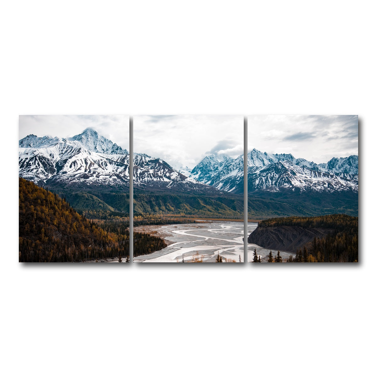 AUTO-MOCKUP WHITE | Autumn Landscape - Alaska | 3 Piece | Gallery Wrap Canvas | group=18x24