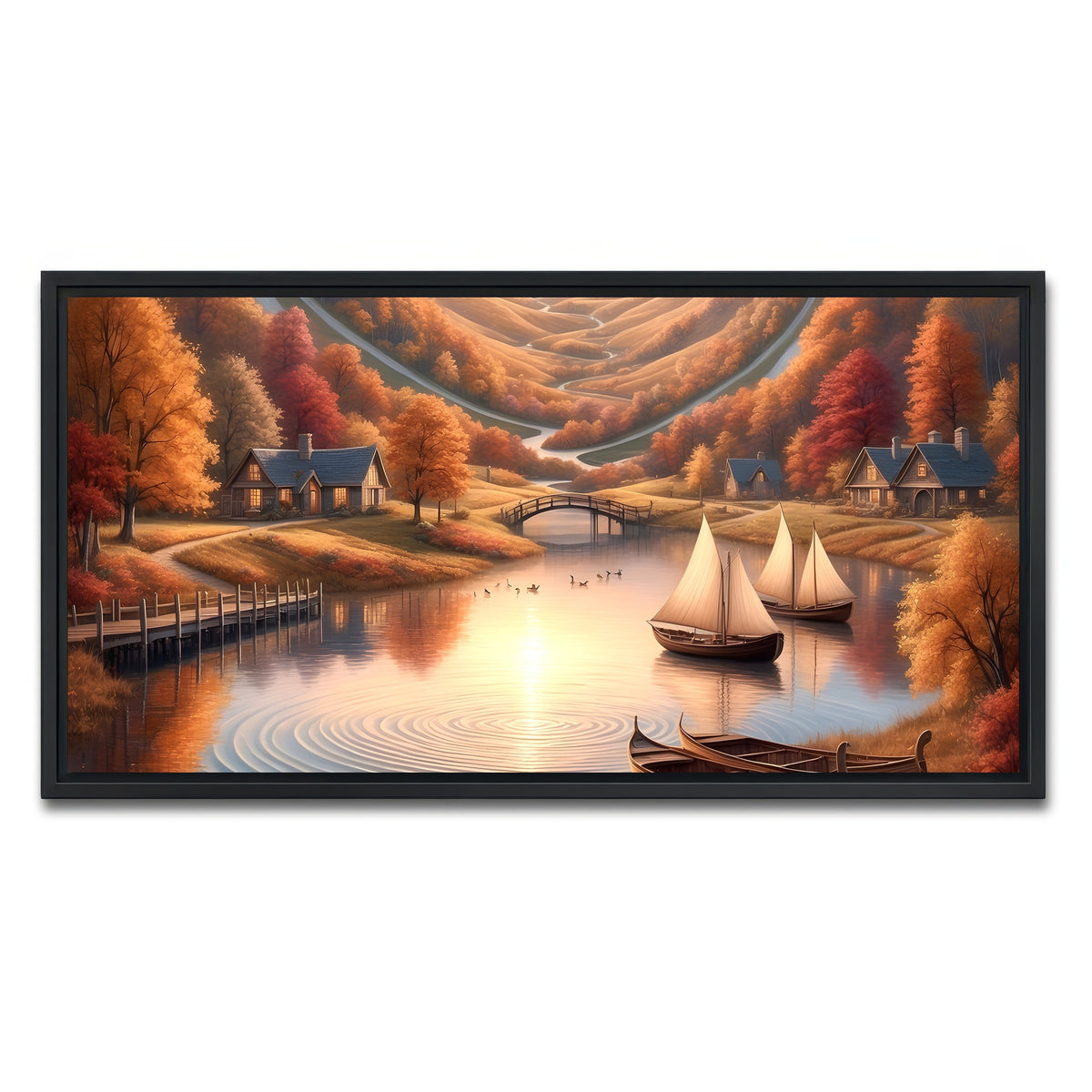AUTO-MOCKUP WHITE | Autumn Voyage | 1 Piece | Black Framed Canvas | group=2x1