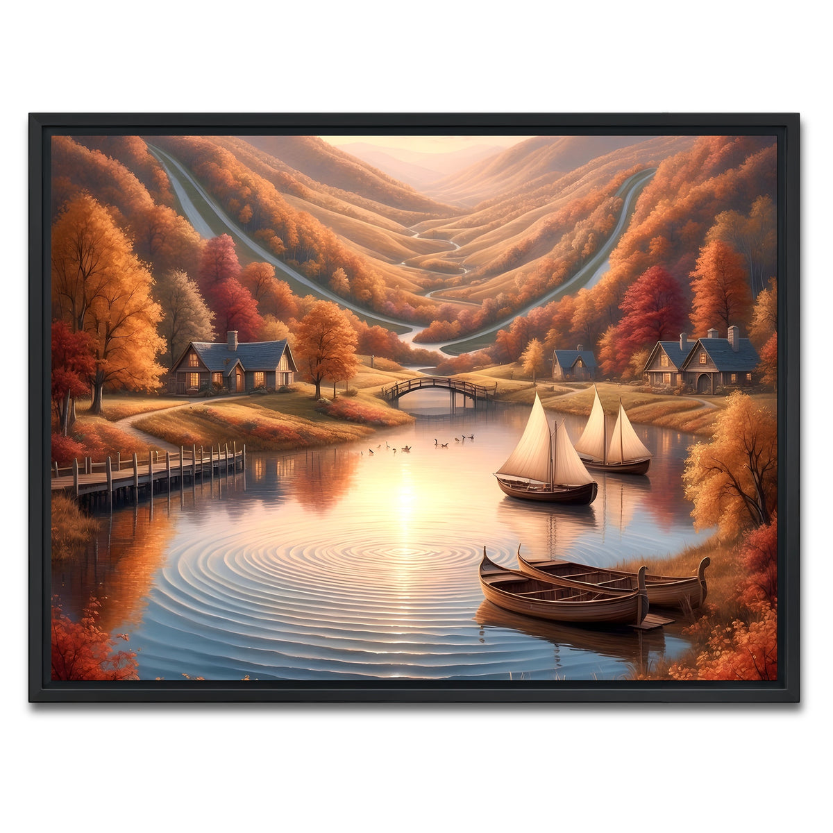 AUTO-MOCKUP WHITE | Autumn Voyage | 1 Piece | Black Framed Canvas | group=4x3