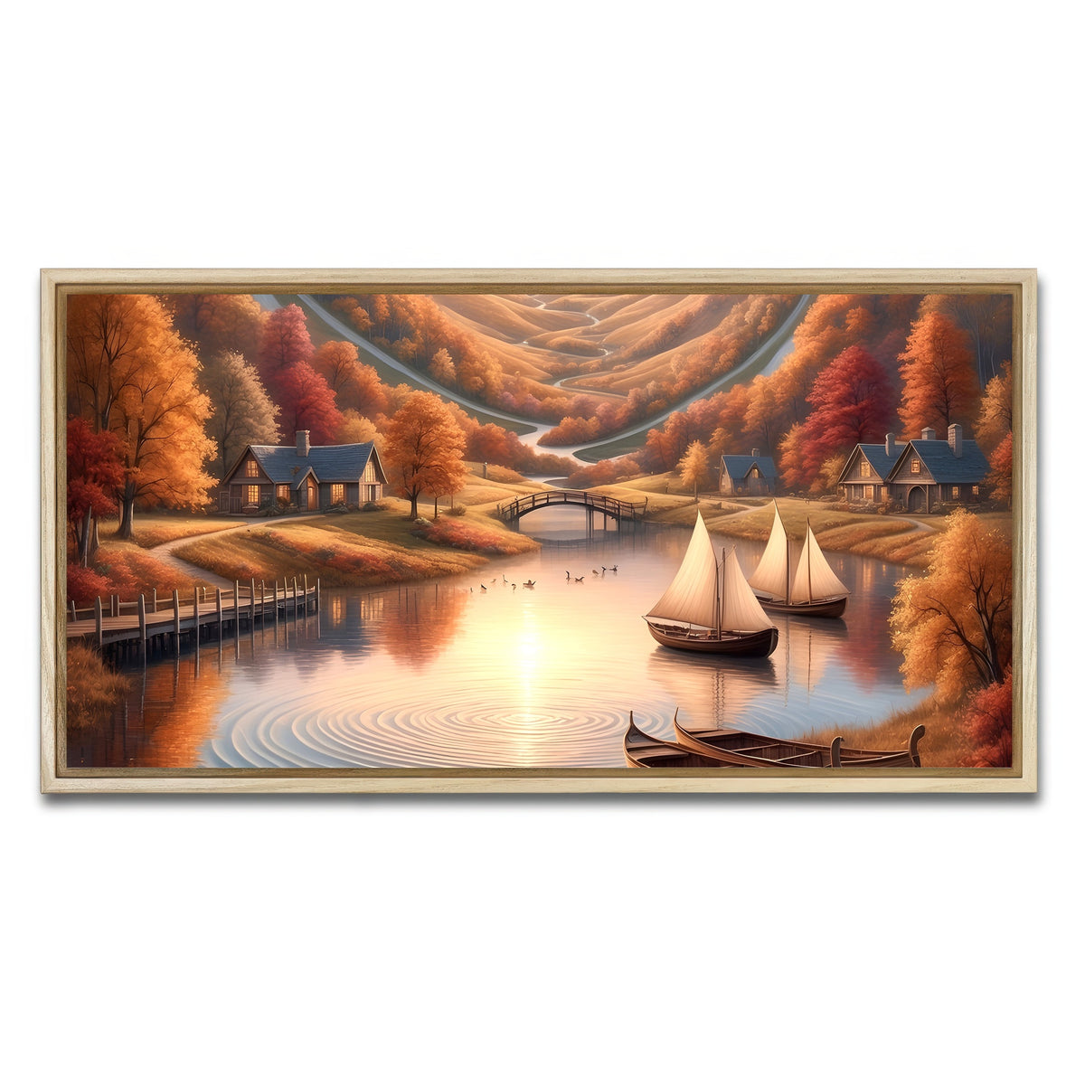 AUTO-MOCKUP WHITE | Autumn Voyage | 1 Piece | Natural Framed Canvas | group=2x1