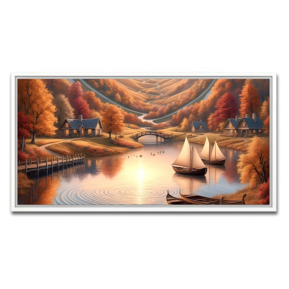 AUTO-MOCKUP WHITE | Autumn Voyage | 1 Piece | White Framed Canvas | group=2x1