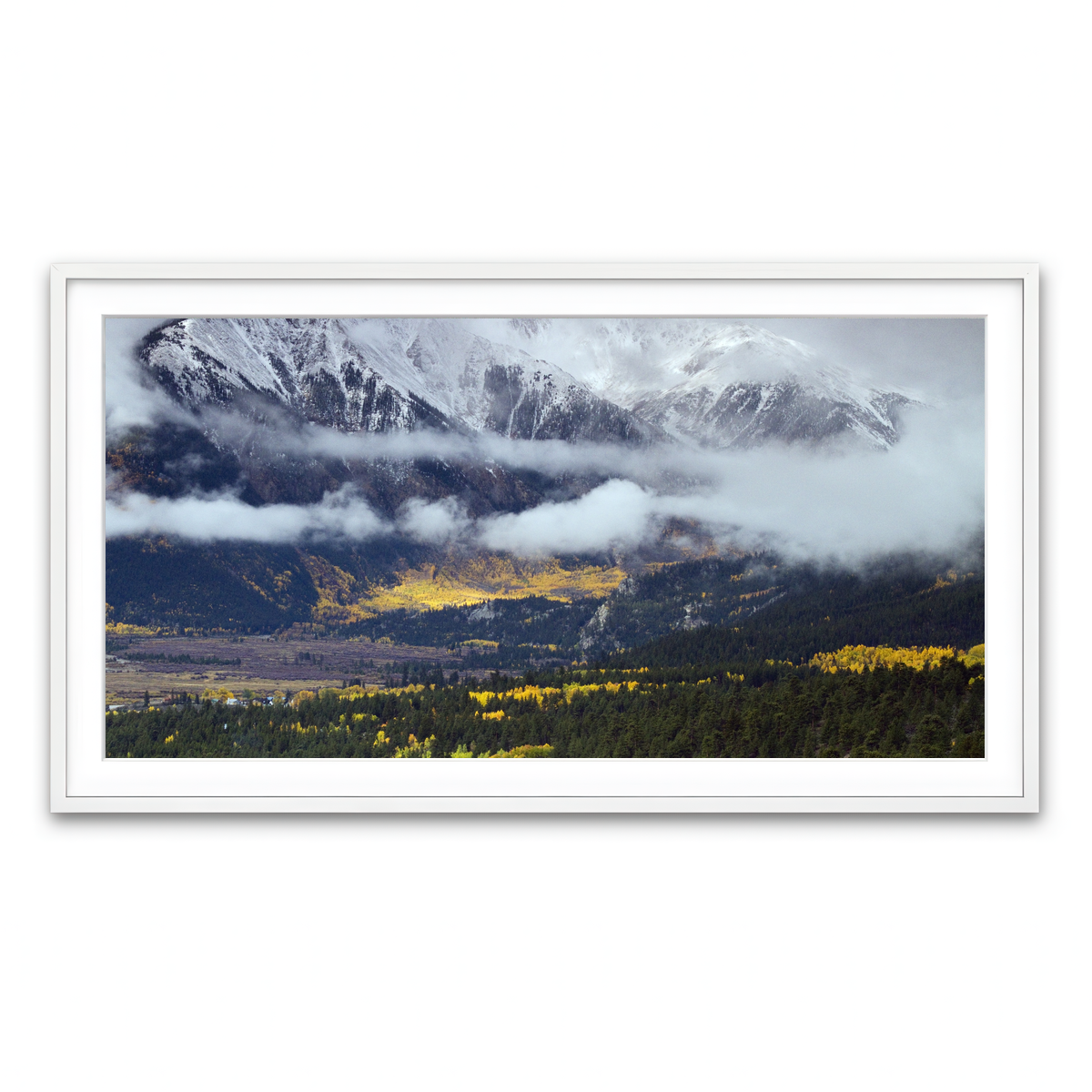 Framed Print 2x1 White