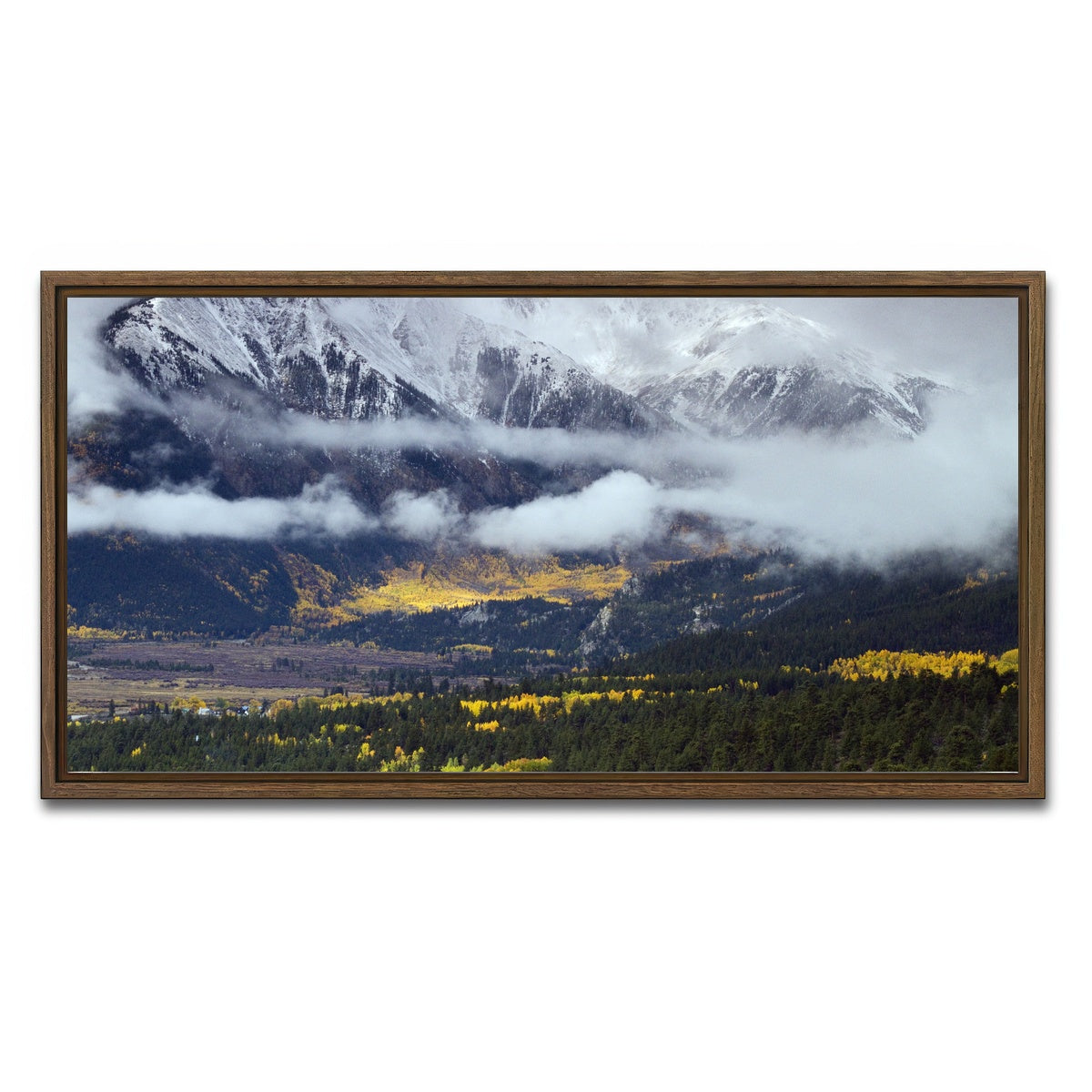 AUTO-MOCKUP WHITE | Autumn in the Collegiates | 1 Piece | Walnut Framed Canvas | group=2x1
