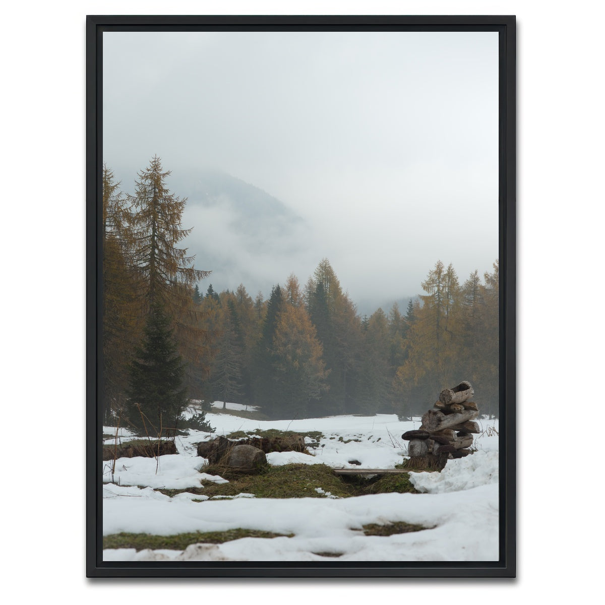 AUTO-MOCKUP WHITE | Autumn or Winter | 1 Piece | Black Framed Canvas | group=3x4