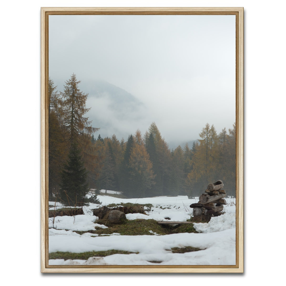 AUTO-MOCKUP WHITE | Autumn or Winter | 1 Piece | Natural Framed Canvas | group=3x4